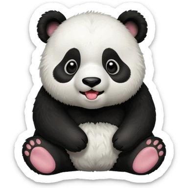 cute panda drooling sticker