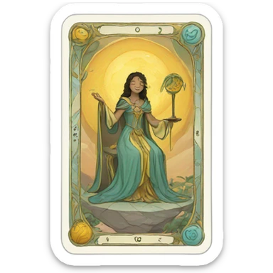 Tarot card sticker