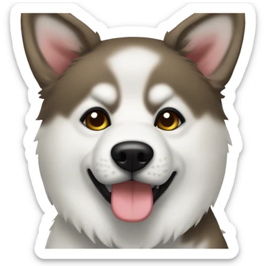 No white Fully Brindle Akita Inu skinny with no white sticker