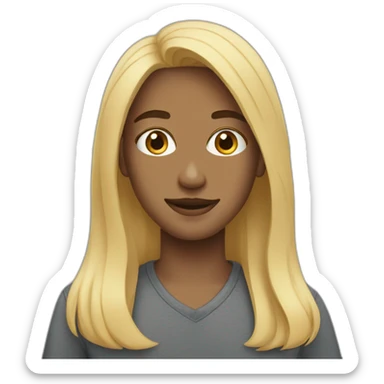 mixed race man and blonde woman sticker