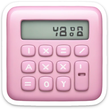 a pastel pink calculator  sticker