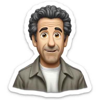 Kramer from Seinfeld upset sticker