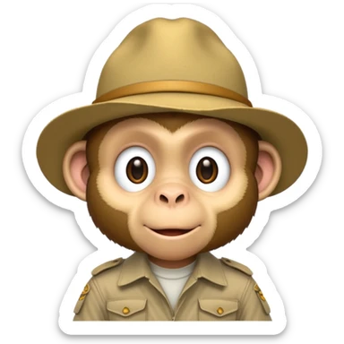 explorer monkey sticker