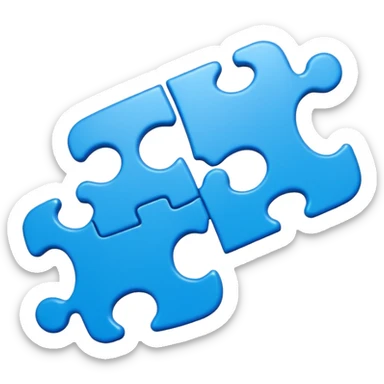 single jigsaw piece playing person sticker