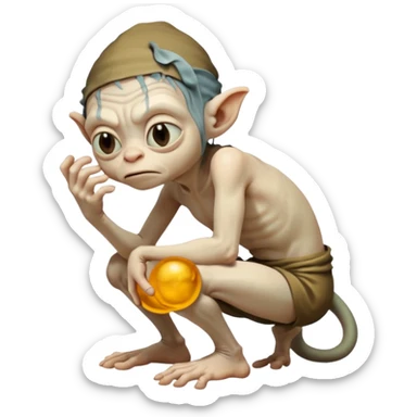 gollum saying thanks sticker
