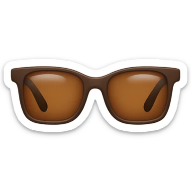 Just brown glasses sticker