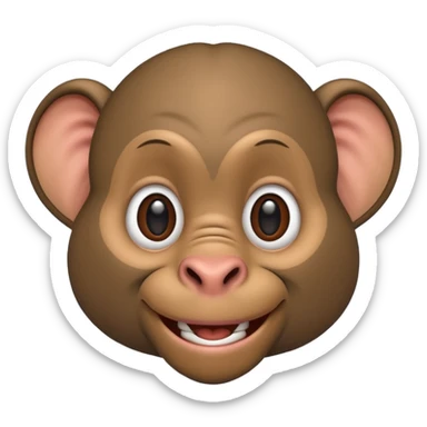 Un garçon au oreille d'éléphant et ressemble au babouin sticker