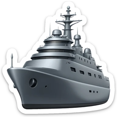 Very realistic modern warship  sticker