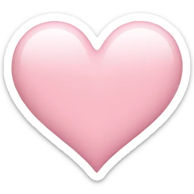 light pink heart sticker