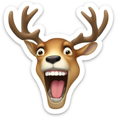 Emoji with buck teeth sticker