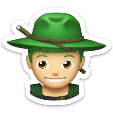 Zoro qui bois une  bière sticker