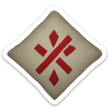 red cross or a prohibition symbol sticker