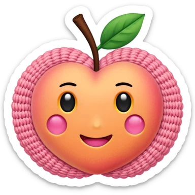 crochet single stitch (it has a color like a peach-pinky sunset) sticker