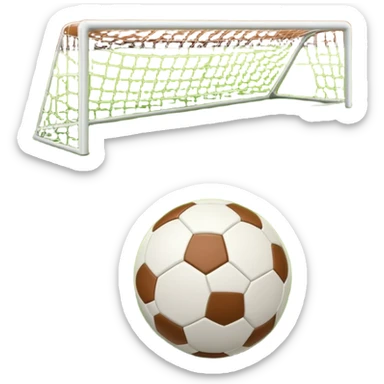 Europian Football. A football resting on the green grass of a soccer field, with goalposts and field markings in the background. The scene highlights the ball's position at the center of the action, emphasizing the competitive atmosphere and readiness for play. sticker