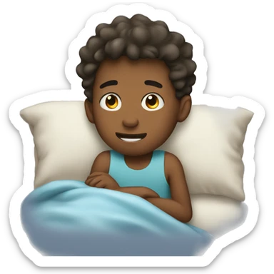 Boy going to sleep  sticker