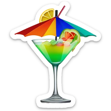 Pretty cocktail sticker