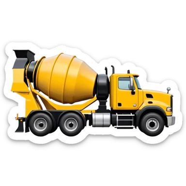 Cement Mixer - Mack Granite (Model Year: 2022) (Iconic colour: Yellow and black) sticker