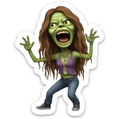  janis joplin zombie dancing sticker