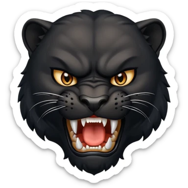 angry panther animal sticker
