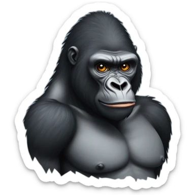 gorilla looking weird sticker