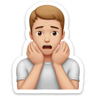 Guy choking himself with hands  sticker