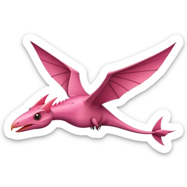 pink pterodactyl sticker