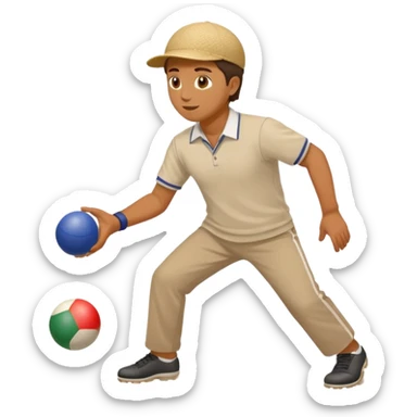 Joueur pétanque sticker