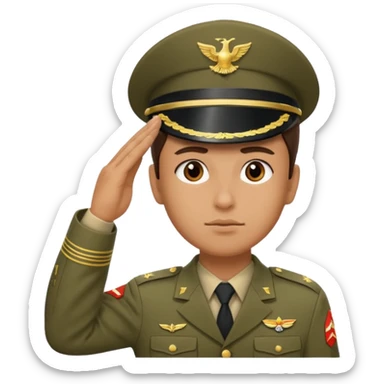 soldier saluting sticker