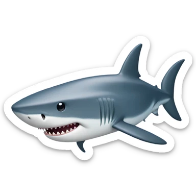 shark with tophead sticker