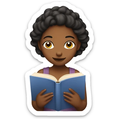 Girl reading lesbian book sticker