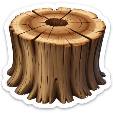 tree stump sticker