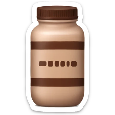 Protein powder chocolate flavor sticker