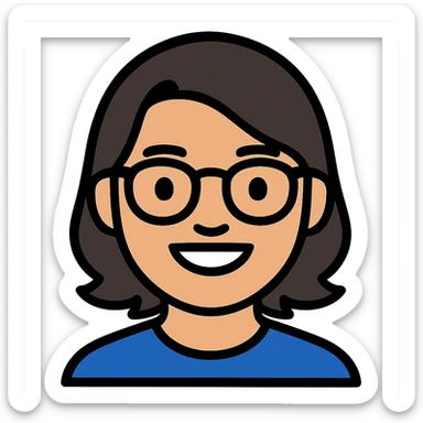 Make the male Asian face have longer hair, keep glasses, and maintain the current style with a transparent background. sticker