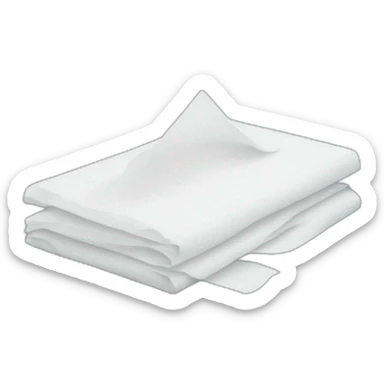 single sheet of simple blanc tissue sticker