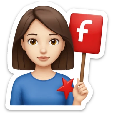 Girl with freedom sign sticker