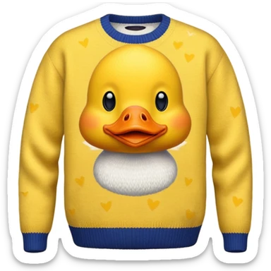 sweater with duck pattern sticker