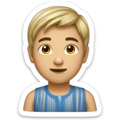 how looks uzbek boy named Nizom sticker