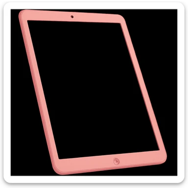 Change the iPad color to pink, keep the style and background as is. The style of the original image should be preserved. sticker