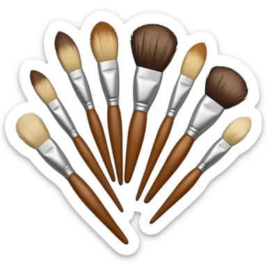 artist brushes sticker