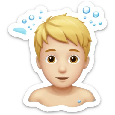 Underwater boy swimming sticker