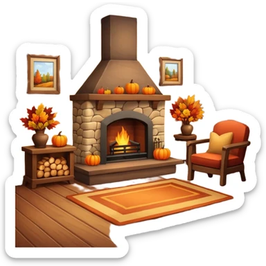 Cozy autumn home sticker