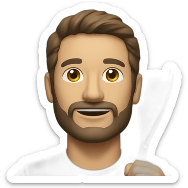 hombre de 40 años jugando al paddel sticker