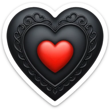 Black heart creative goth sticker