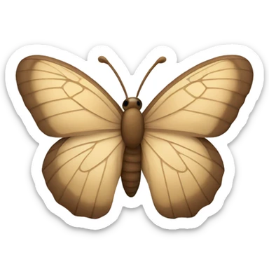 Beige butterfly  sticker