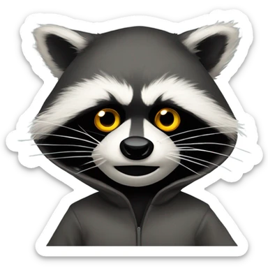 Raccoon in skimask  sticker