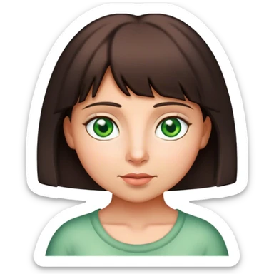 Dora with fair skin with green eyes sticker