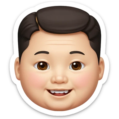 Baby face Kim Jong Un   sticker