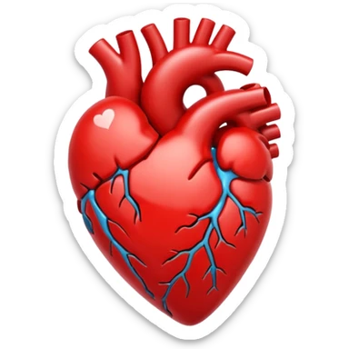 Cartoon heart beating out of chest sticker