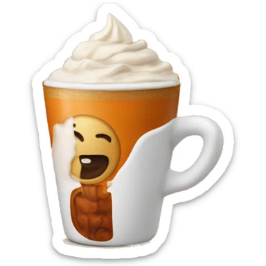 a pumpkin spice latte sticker
