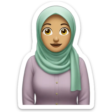 hijabi aunty speaking on stage sticker